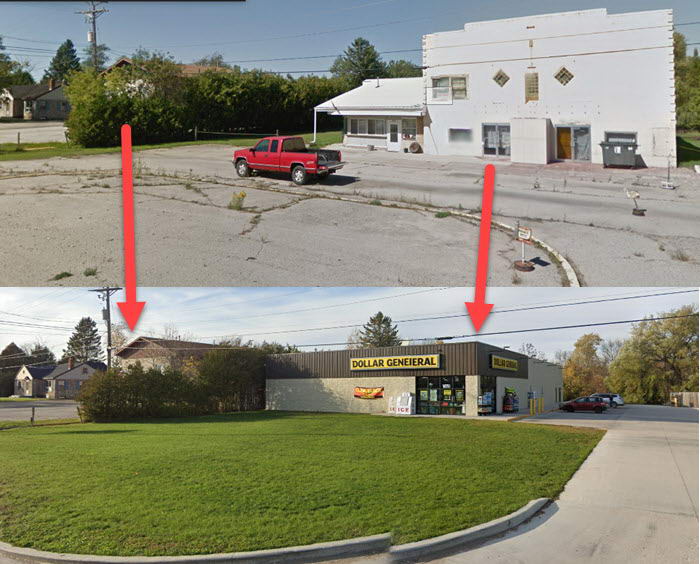 Midway Theatre - 2015 Street Vs 2019 (newer photo)